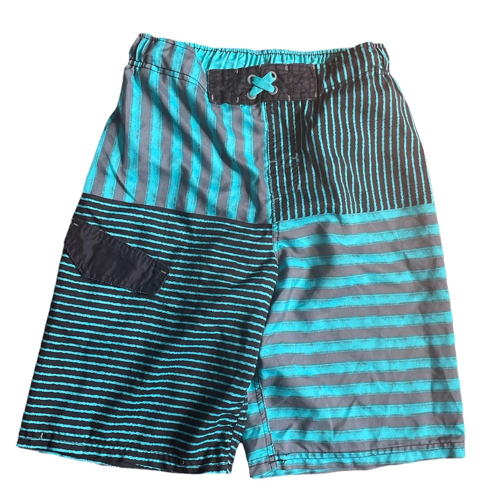 Cherokee Boys Kids Trunk Swim Wear Trunks Shorts Blue Black Large Excellent!